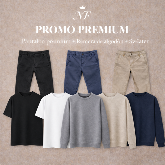 SWEATER IMPORTADO + PANTALON ELEGANTE + 2 REMERAS DE ALGODON