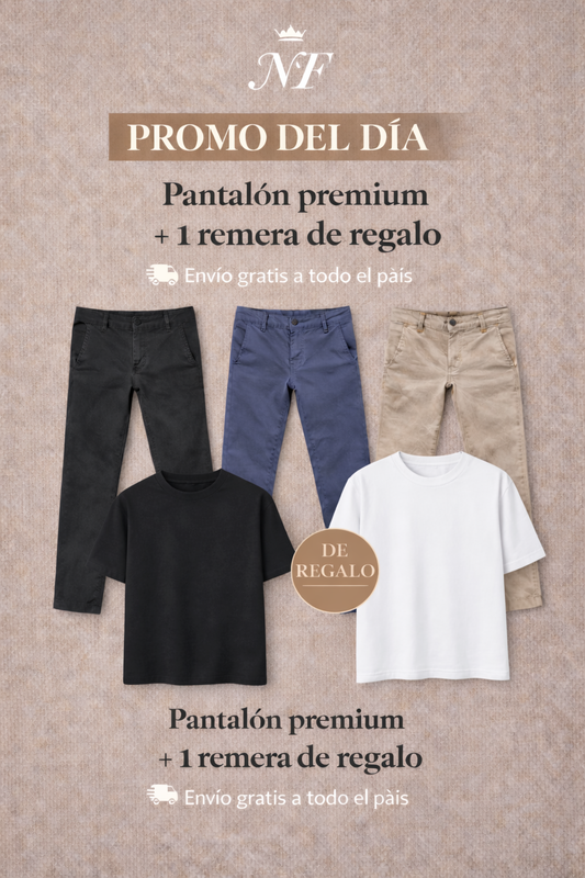 1 PANTALON + 1 REMERA DE REGALO